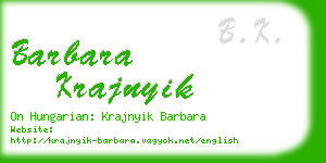 barbara krajnyik business card
